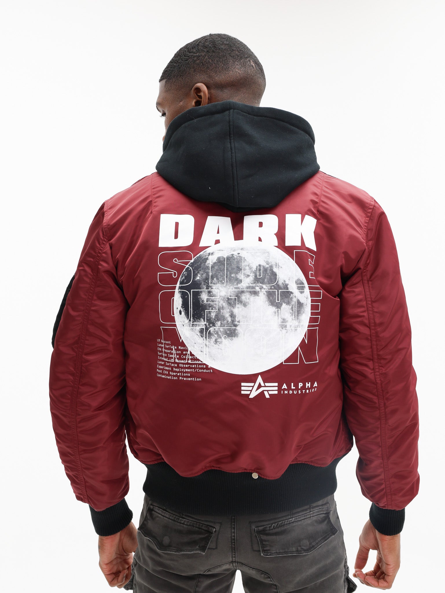 Alpha Jacket Ma-1 Vf Dark Side Reflective Burgundy